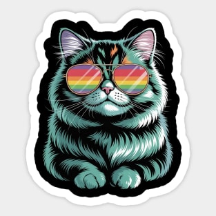 Sunglasses British Longhair Cat Highland Straight Sticker